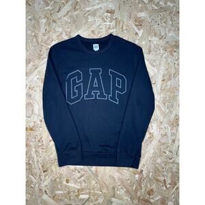 Gap Men's Logo Crew Sweatshirt Black Sz XS